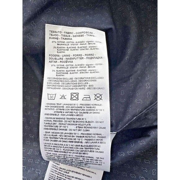 AX Armani Exchange Men's Button Down Shirt Slim-Fit Logo-Print Shirt Navy   2XL - Picture 9 of 9